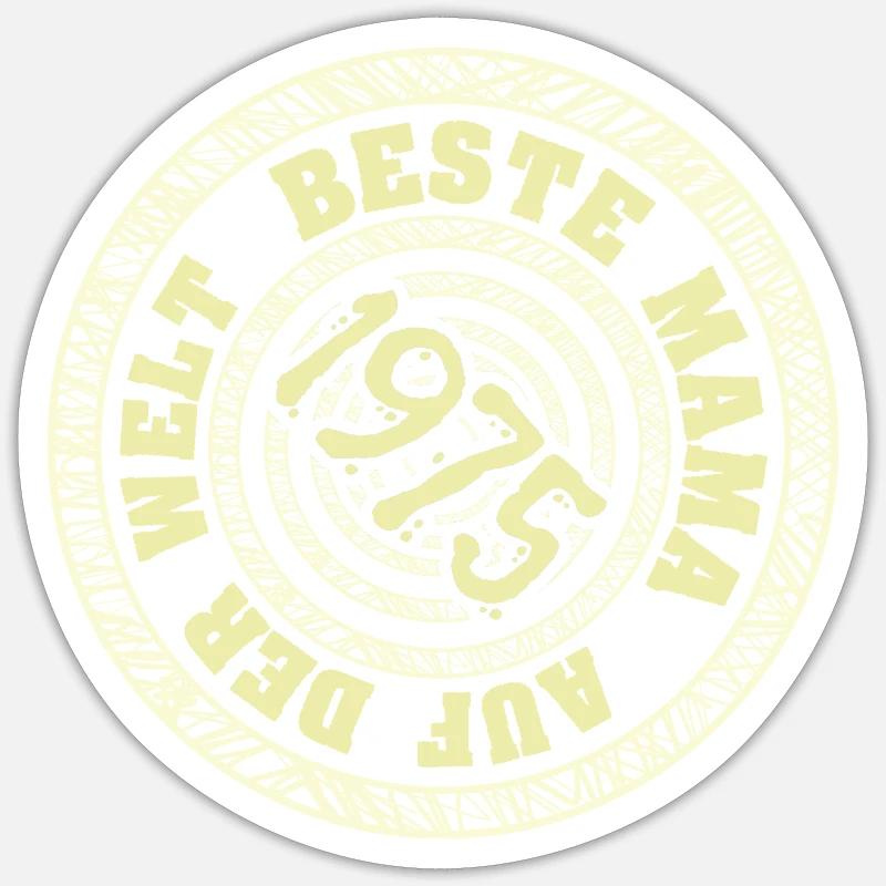 Bébé 1975 - Sticker taille S (10 x 10 cm) - blanc mat