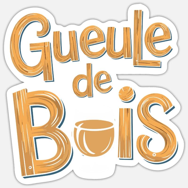 Gueule de bois Sticker taille S (10 x 10 cm)