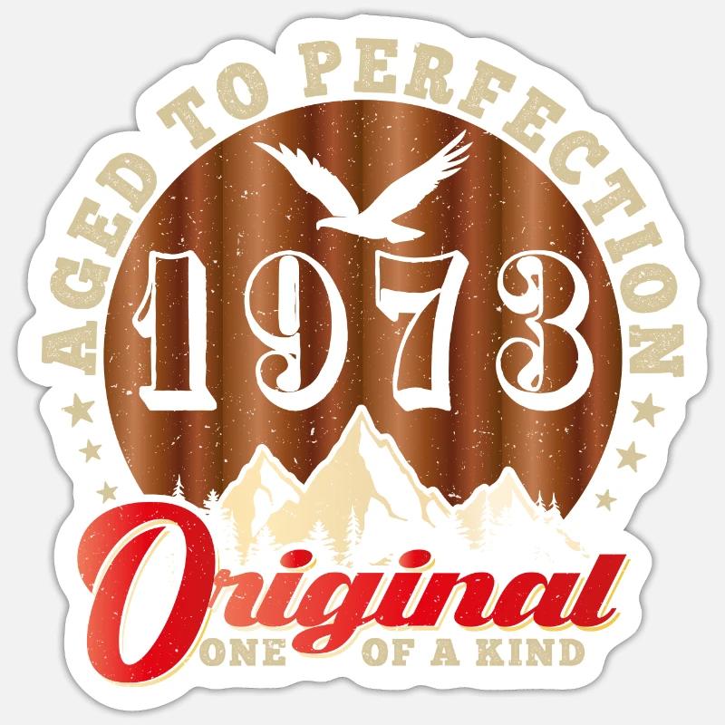 Iconic 1973 Anniversary - Sticker size S (10 x 10 cm) - white matte