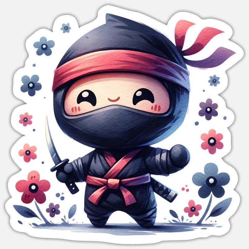 Ninja Sticker Größe S (10 x 10 cm)