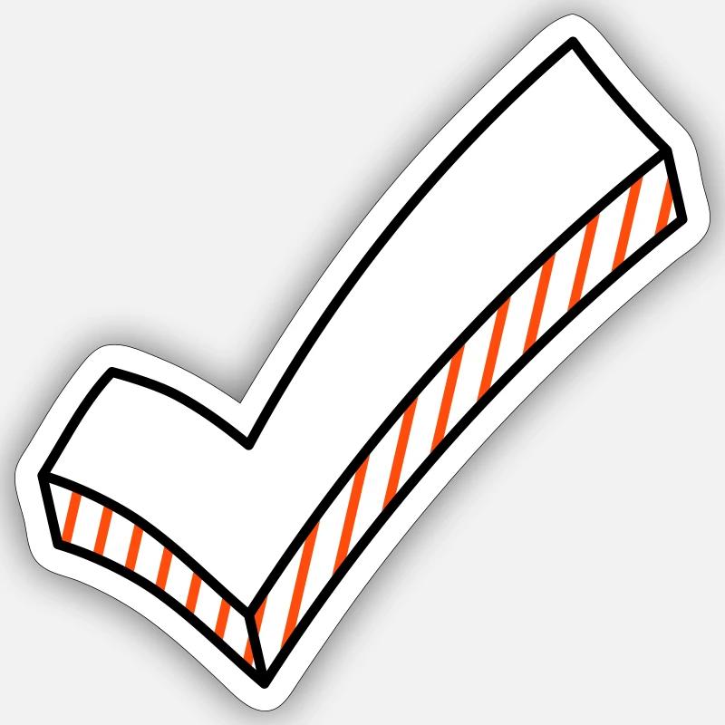 Crochet bicolore Sticker taille S (10 x 10 cm)