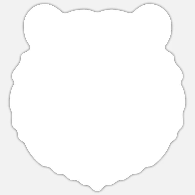 Grim Tattoo Tiger Head Drawing - Sticker size S (10 x 10 cm) - white matte