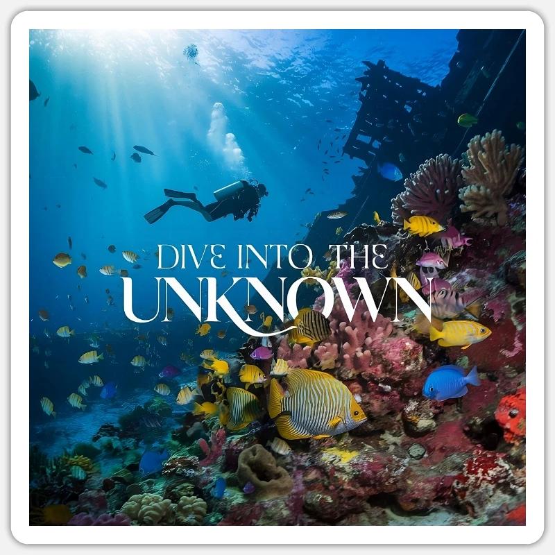 Dive into the Unknown transformed Sticker Größe S (10 x 10 cm)