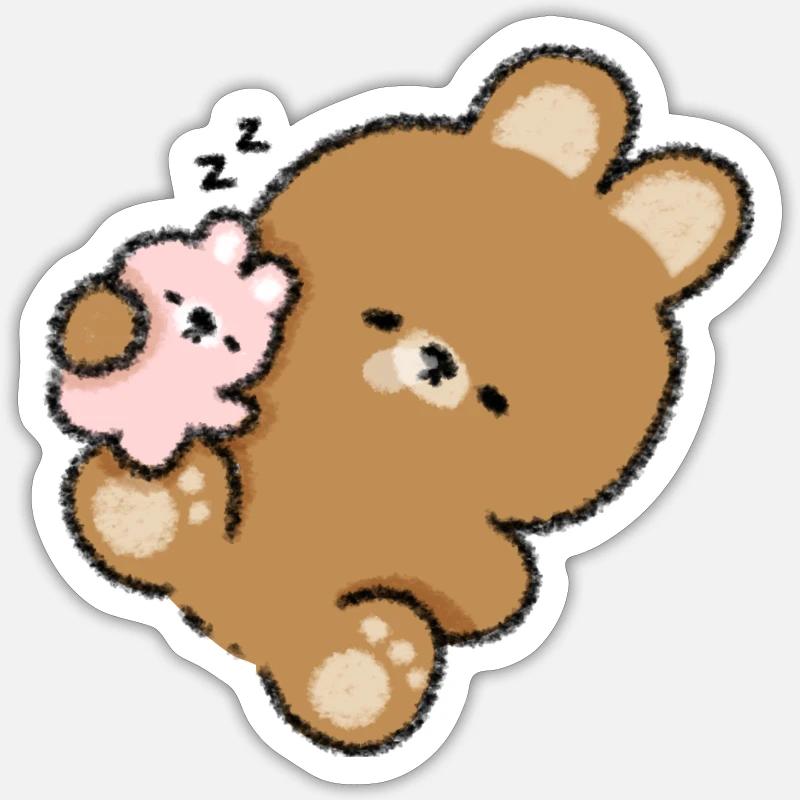 Sleepy Bunny - Sticker size S (10 x 10 cm) - white matte