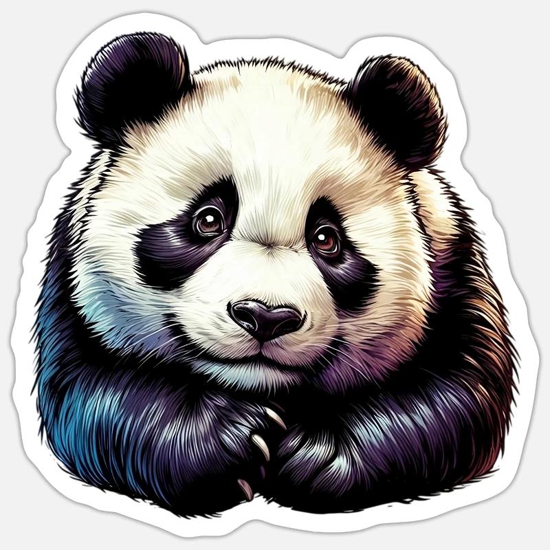 Panda - Sticker size S (10 x 10 cm) - white matte