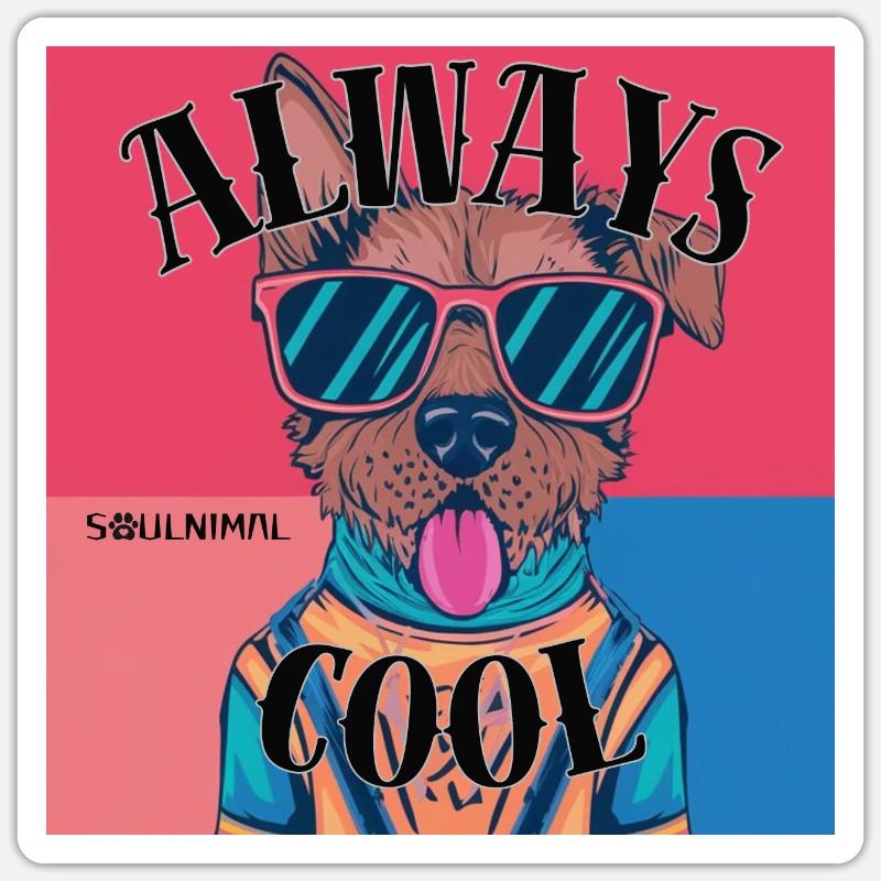 IMMER COOL - Sticker Größe S (10 x 10 cm) - Mattweiß