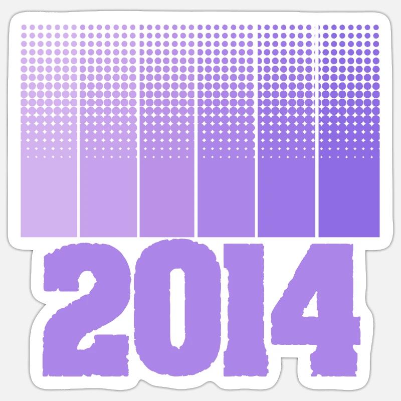 2014 - Sticker Größe S (10 x 10 cm) - Mattweiß