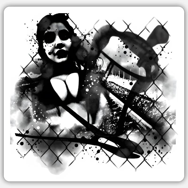 Mrs.Graffstyle Ⅳ - Sticker Größe S (10 x 10 cm) - Mattweiß