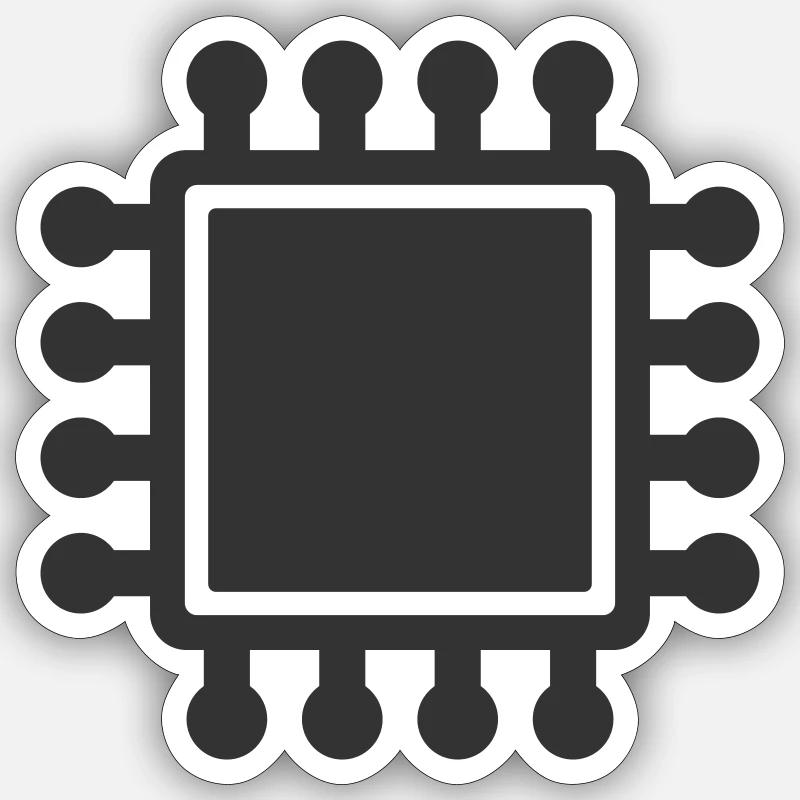 Microchip cpu Sticker size S (10 x 10 cm)