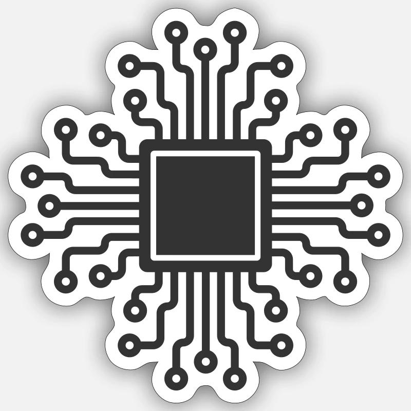 Microchip CPU AI Sticker size S (10 x 10 cm)