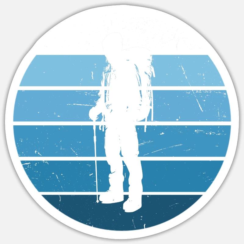Climber Herren Kletterer Damen Klettern - Sticker Größe S (10 x 10 cm) - Mattweiß