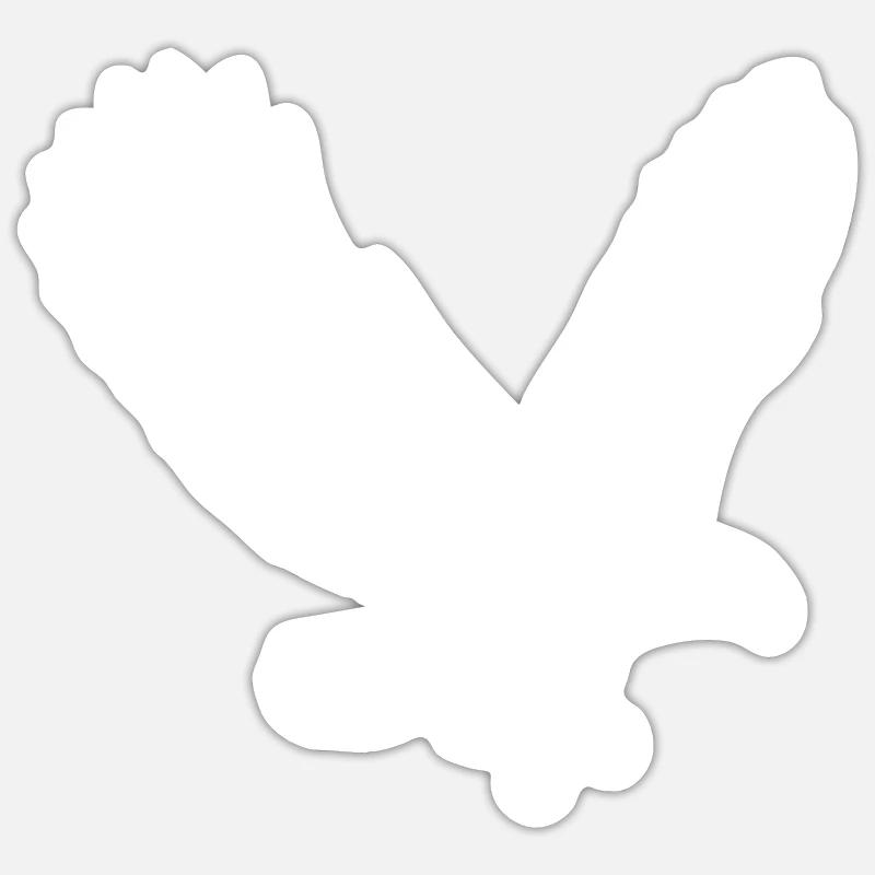Elegant eagle approaching with broad wings Sticker size S (10 x 10 cm)