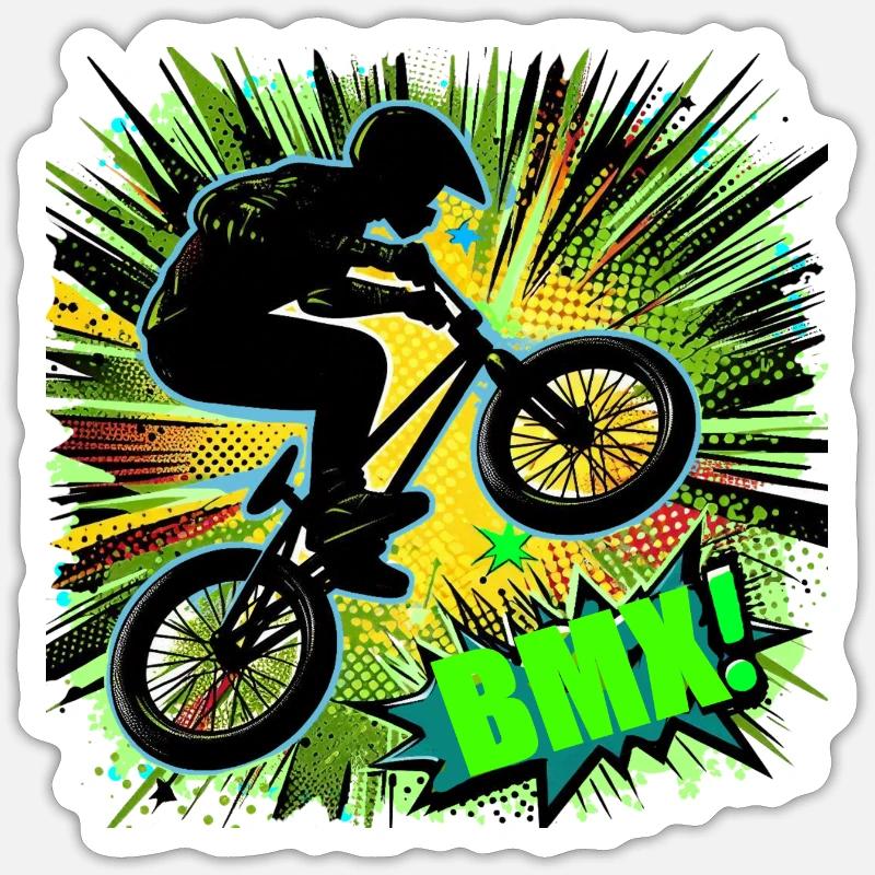 Vélo BMX - Sticker taille S (10 x 10 cm) - blanc mat