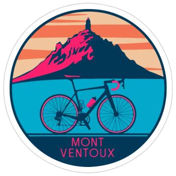 Design de T-shirt Mont Ventoux - Sticker size S (10 x 10 cm) - white matte - Front