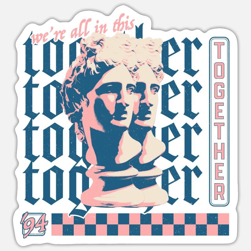 Statue en techniques mixtes Sticker taille S (10 x 10 cm)