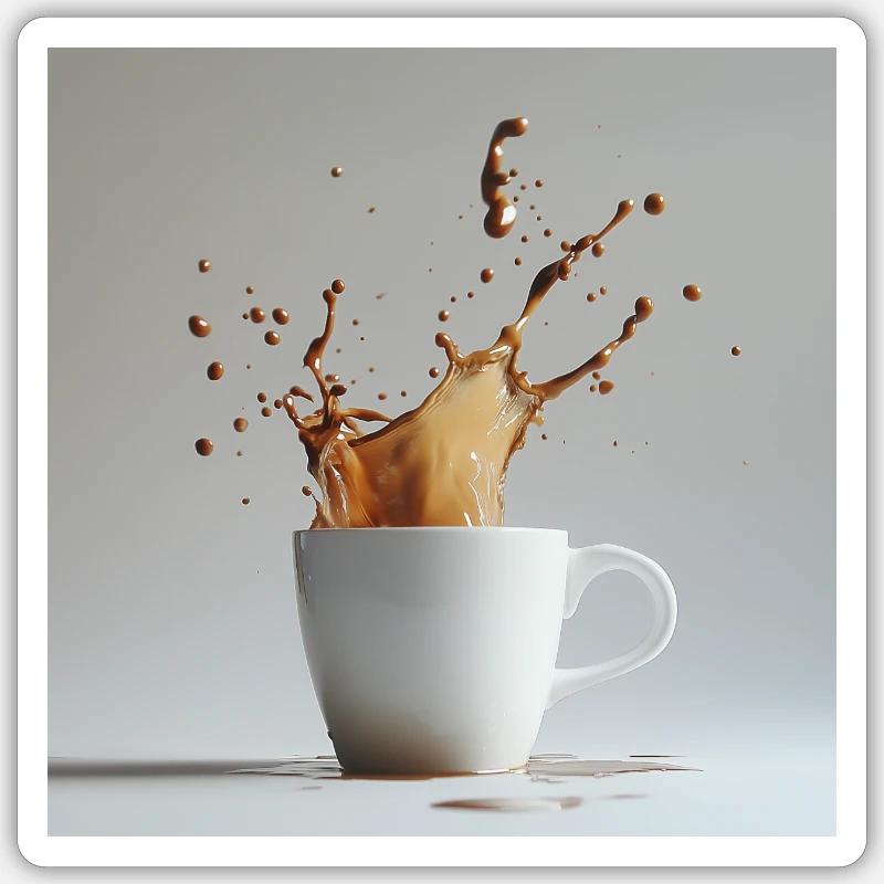 Coffee cup - Sticker size S (10 x 10 cm) - white matte