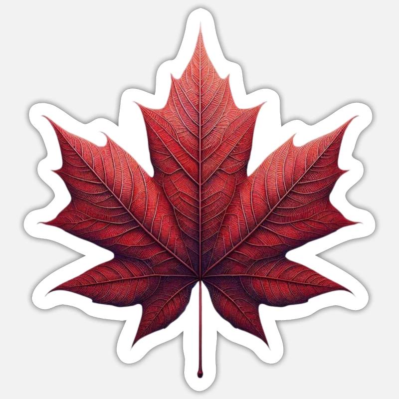 Feuille d’érable érable Sticker taille S (10 x 10 cm)