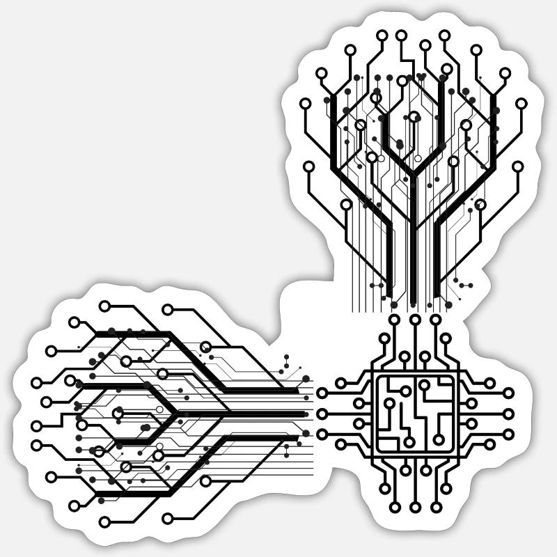 electrician electrical electronics occupation voltage CPU Sticker size S (10 x 10 cm)