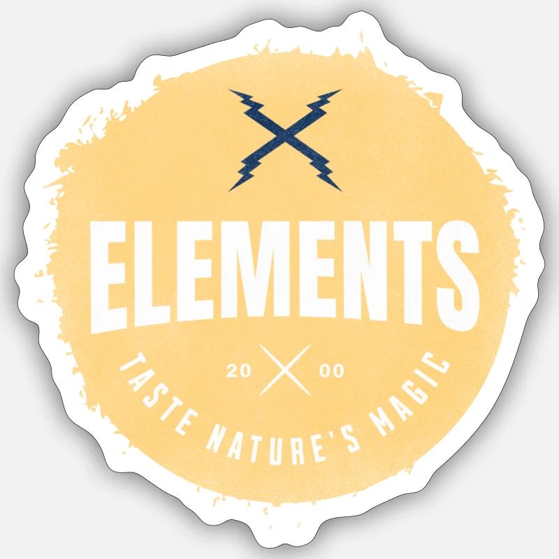 Elements - Sticker Größe S (10 x 10 cm) - Mattweiß