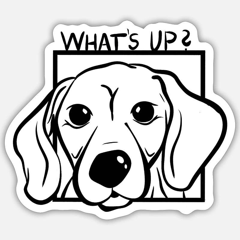 WhatsUp - Sticker taille S (10 x 10 cm) - blanc mat