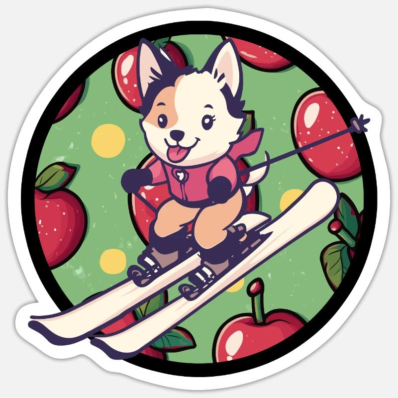 Fixations de ski - Sticker taille S (10 x 10 cm) - blanc mat
