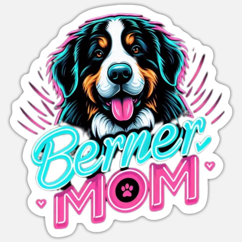 Bovaro del bernese - Sticker formato S (10 x 10 cm) - bianco opaco