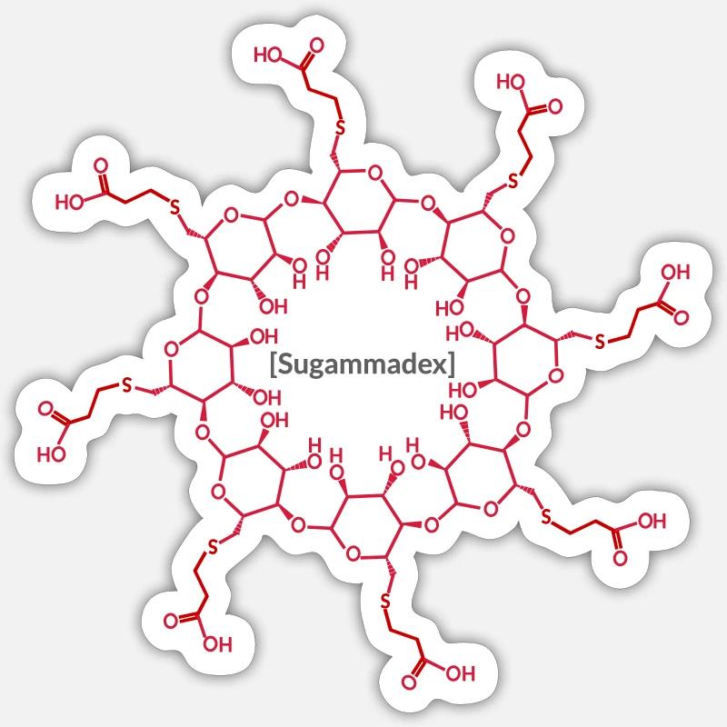 Sugammadex - Sticker size S (10 x 10 cm) - white matte