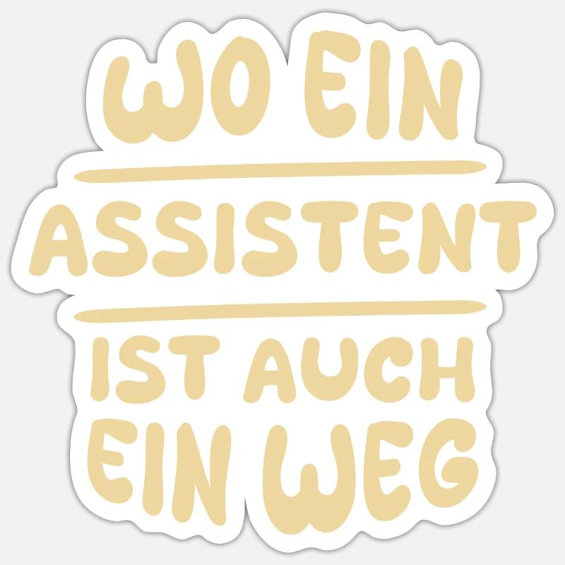 Assistant Assistant Sticker size S (10 x 10 cm)