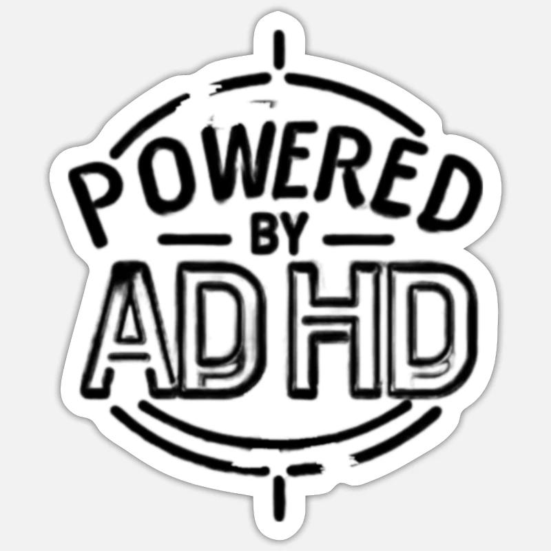 ADHD - Sticker size S (10 x 10 cm) - white matte