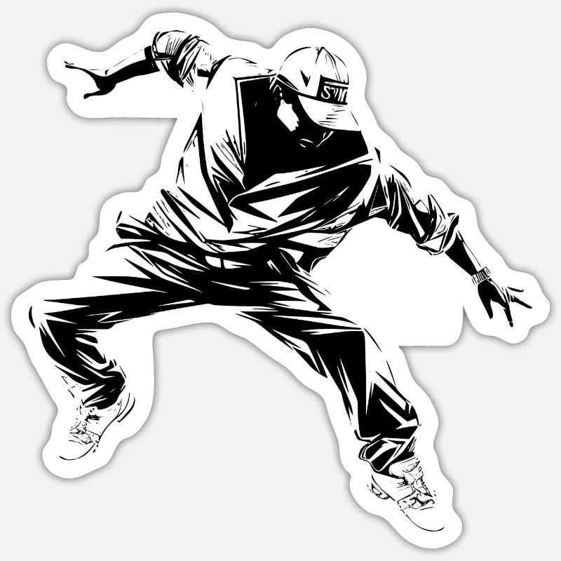 B Boy Graphic Sticker size S (10 x 10 cm)