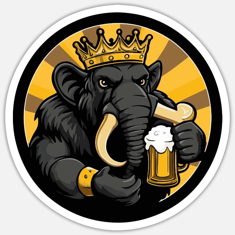 Mammut Bier Comic Sticker Größe S (10 x 10 cm)