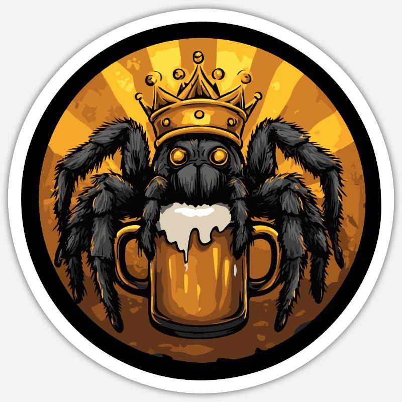 Tarantula Beer Comic - Sticker size S (10 x 10 cm) - white matte