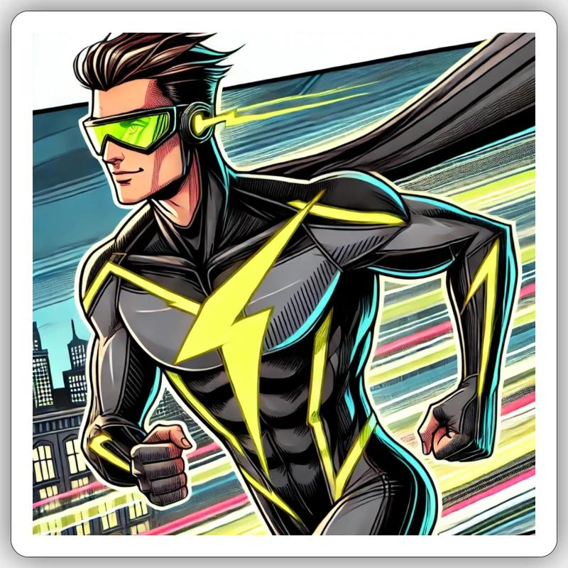 Superheld Sticker Größe S (10 x 10 cm)