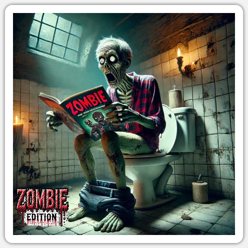 Zombie Loo - Sticker taille S (10 x 10 cm) - blanc mat
