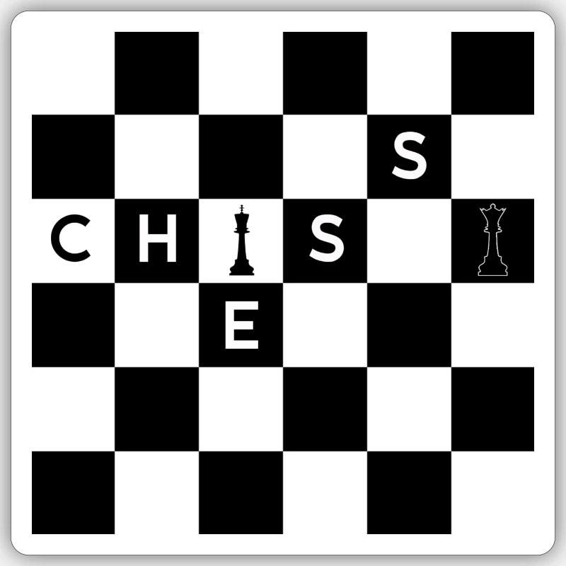 Jeu de Chees - Sticker taille S (10 x 10 cm) - blanc mat