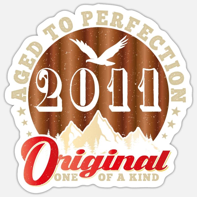 Ikonisches Jubiläum 2011 - Sticker Größe S (10 x 10 cm) - Mattweiß