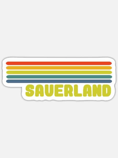 Sauerland Regenborgen - Sticker Größe S (10 x 10 cm) - Mattweiß