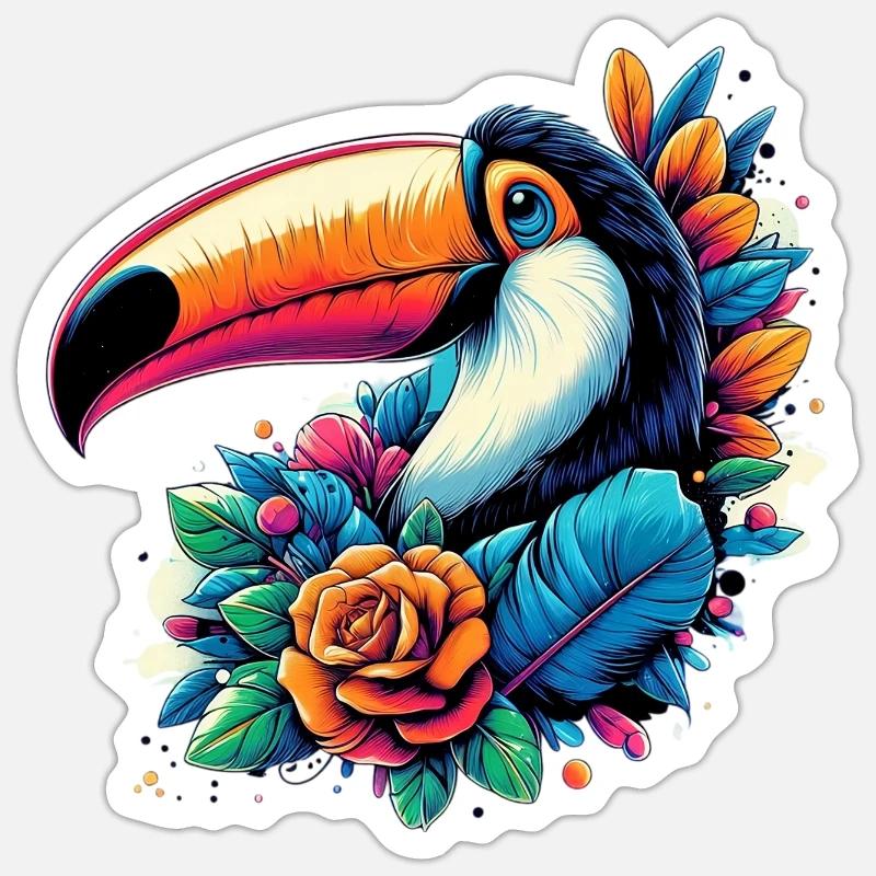 Toucan Sticker size S (10 x 10 cm)