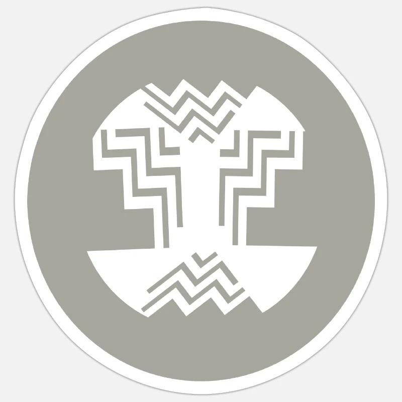 Conception circulaire-intérieure - Sticker taille S (10 x 10 cm) - blanc mat