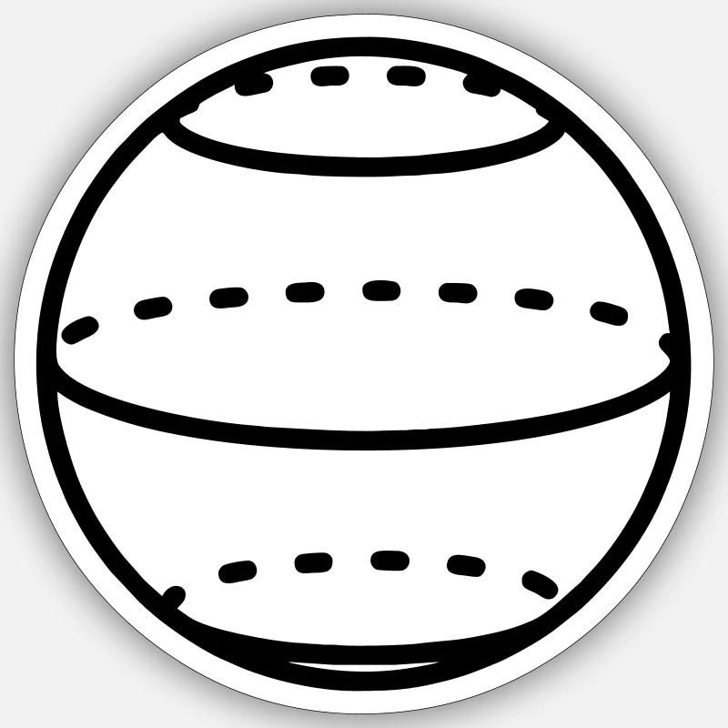 Sphere math shape Sticker size S (10 x 10 cm)