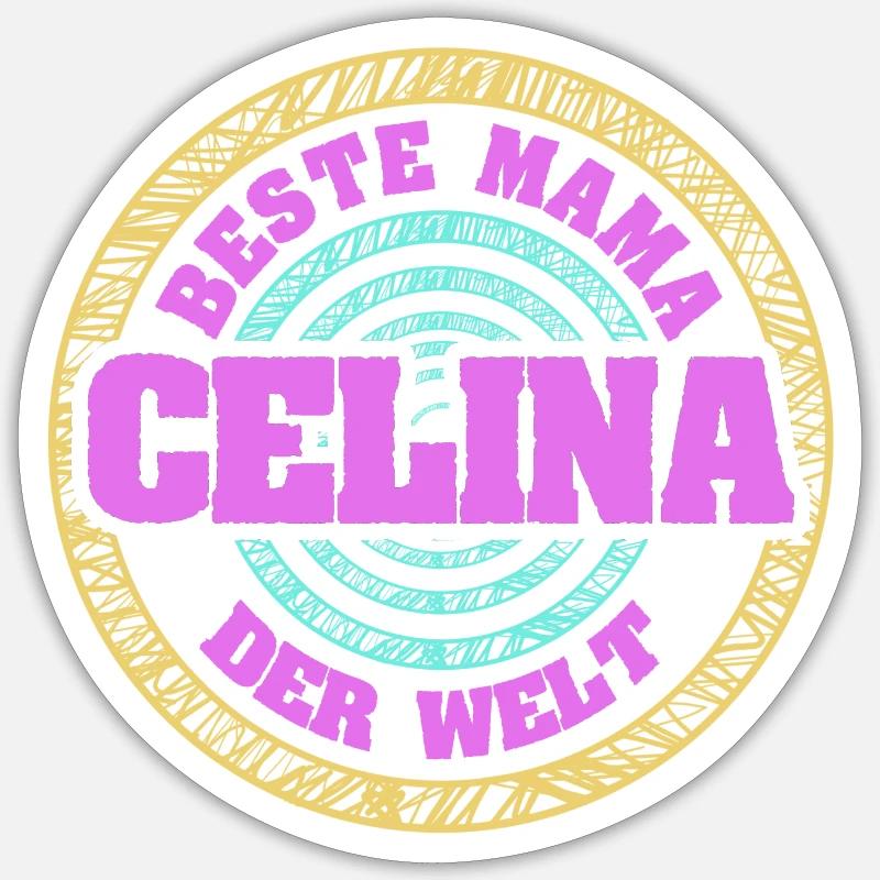 Mutter Celina - Sticker Größe S (10 x 10 cm) - Mattweiß