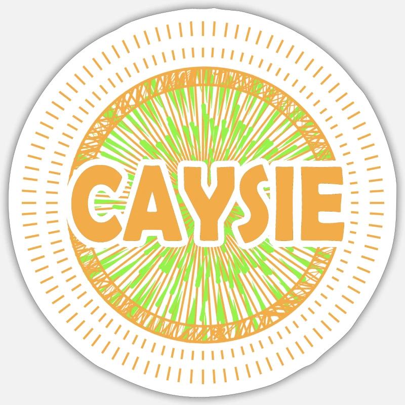 Geschenkidee Caysie - Sticker Größe S (10 x 10 cm) - Mattweiß