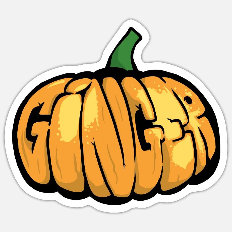 Pumpkin Ginger Graff - Sticker size S (10 x 10 cm) - white matte