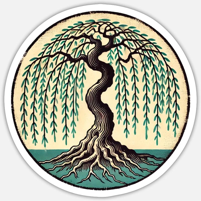 Weeping Willow Sticker size S (10 x 10 cm)