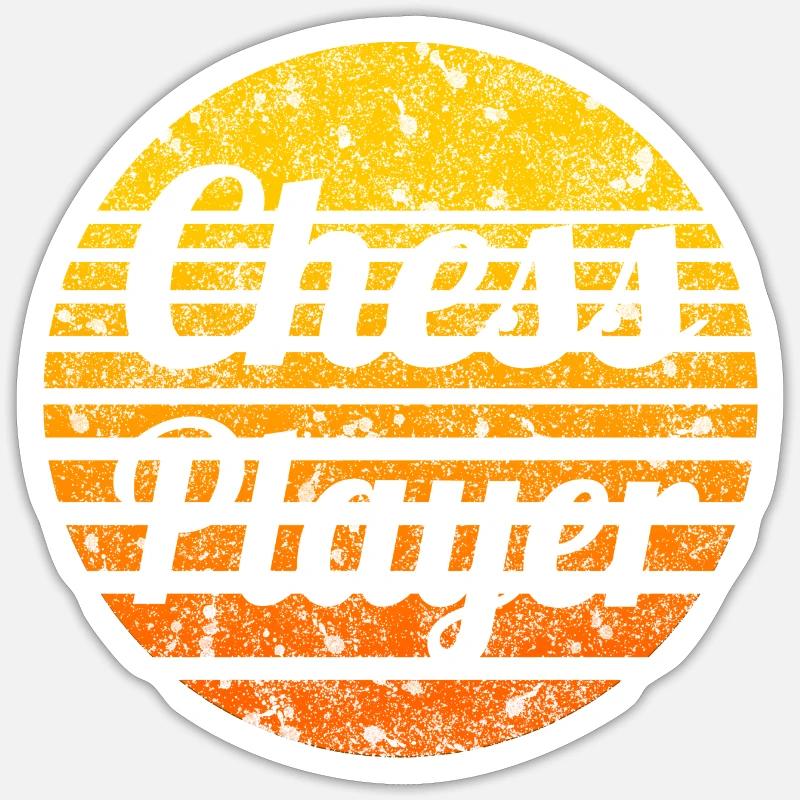 Chess in the sunset - Sticker size S (10 x 10 cm) - white matte