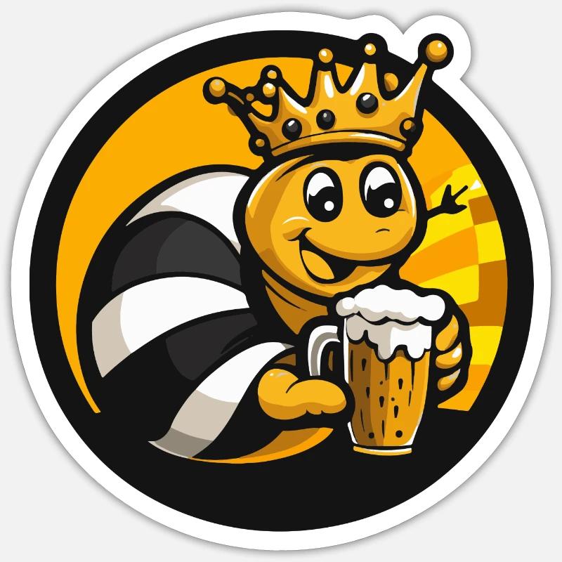 Schnecke Bier Comic Sticker Größe S (10 x 10 cm)