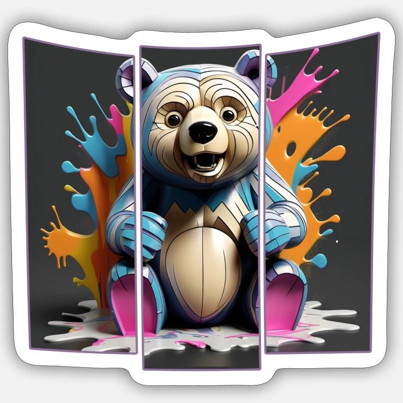 Hyper Bear Sticker size S (10 x 10 cm)