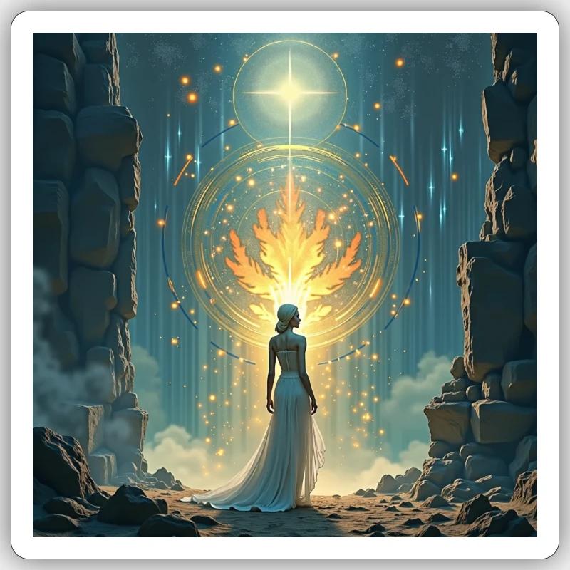 Préconnaissance, réflexion prospective - Sticker taille S (10 x 10 cm) - blanc mat