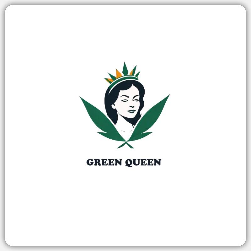 Grün - Sticker Größe S (10 x 10 cm) - Mattweiß
