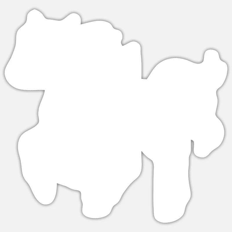Silhouette de cheval élégante Sticker taille S (10 x 10 cm)